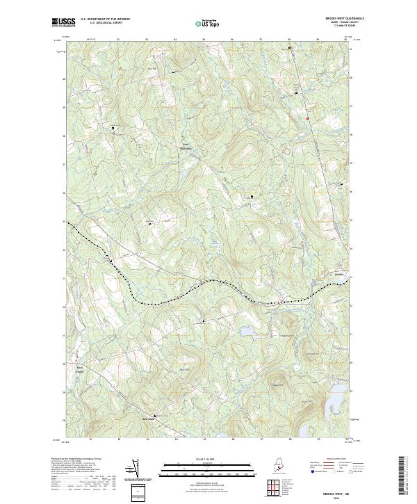 Brooks West topographic map thumbnail