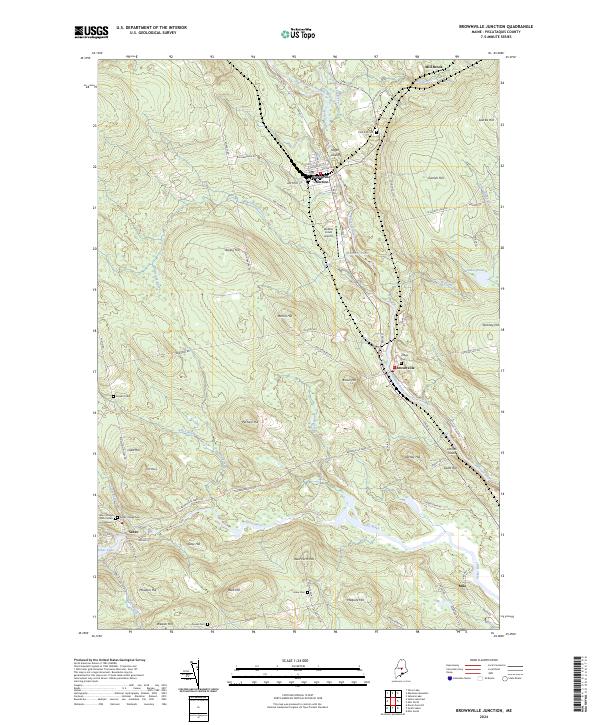 Brownville Junction topographic map thumbnail