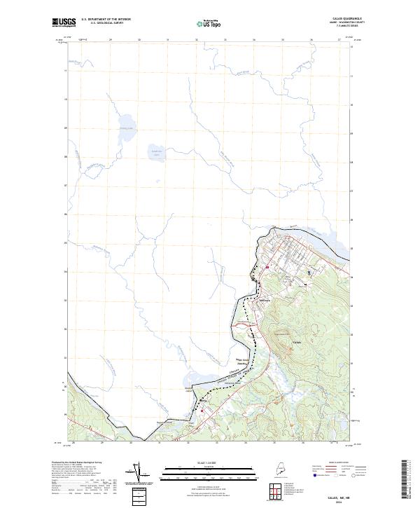 Calais topographic map thumbnail