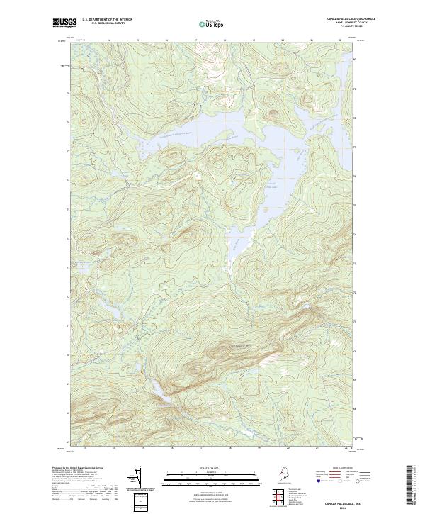 Canada Falls Lake topographic map thumbnail