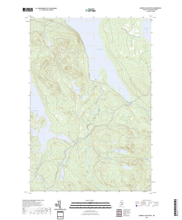 Caribou Lake South topographic map thumbnail