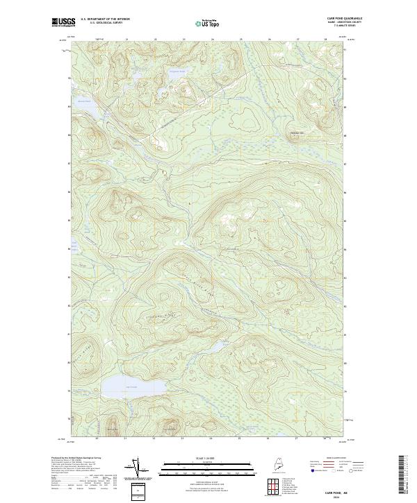 Carr Pond topographic map thumbnail