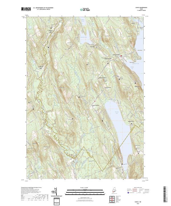 Casco topographic map thumbnail