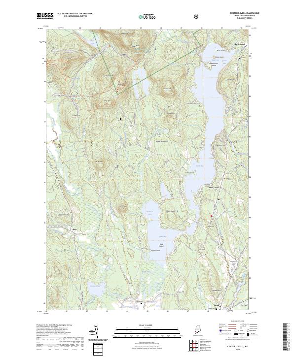 Center Lovell topographic map thumbnail