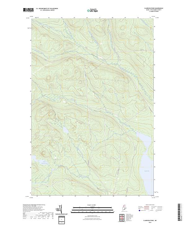 Clarkson Pond topographic map thumbnail