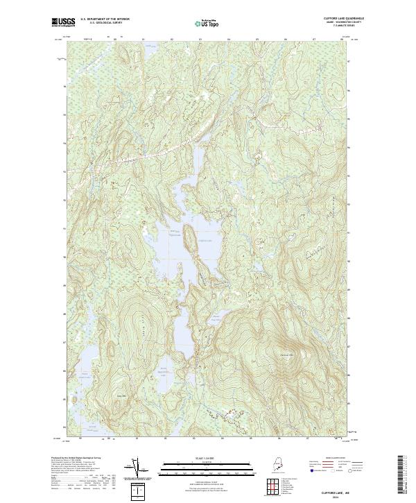 Clifford Lake topographic map thumbnail