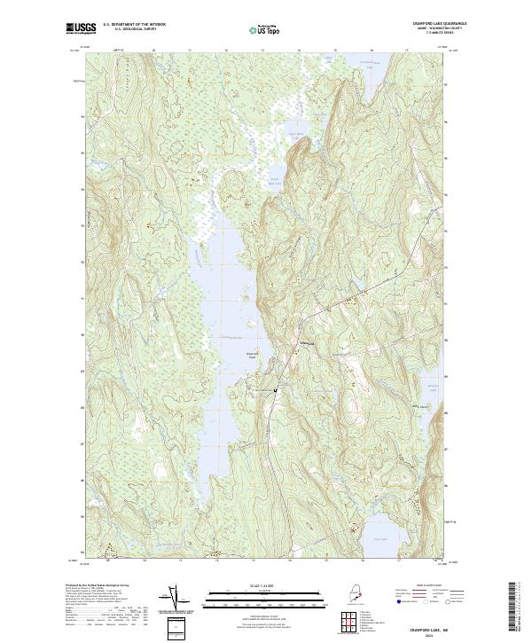 Crawford Lake topographic map thumbnail