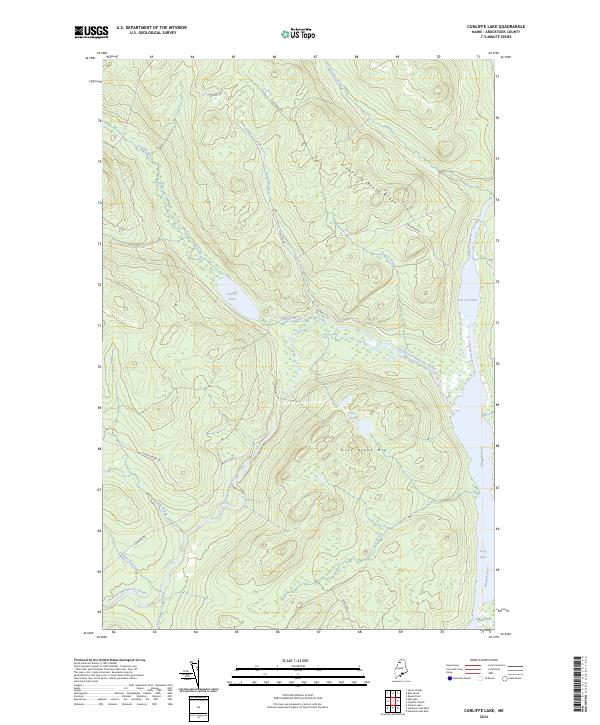 Cunliffe Lake topographic map thumbnail