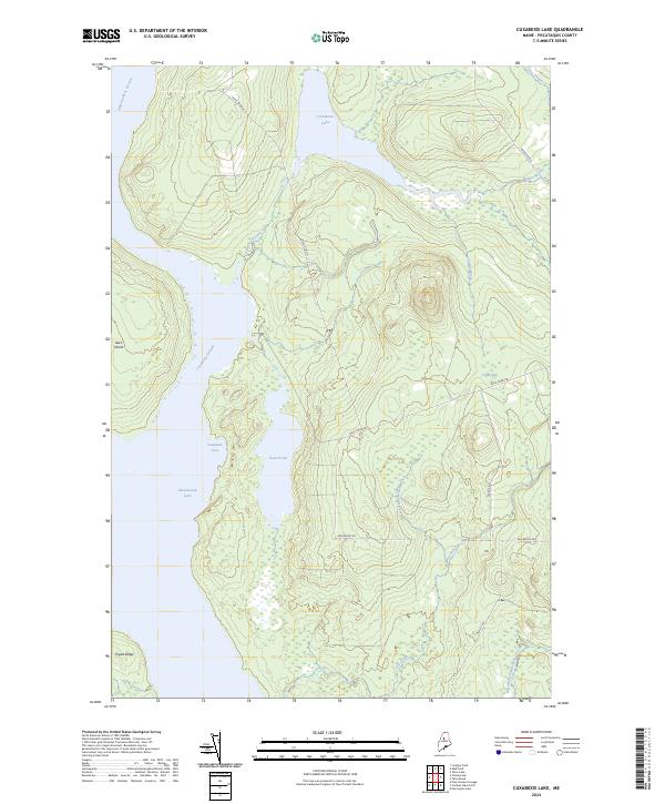 Cuxabexis Lake topographic map thumbnail