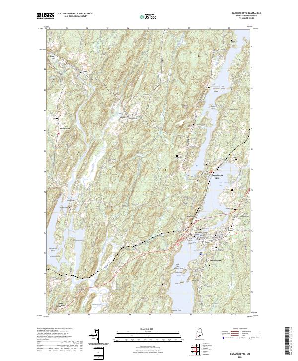 Damariscotta topographic map thumbnail