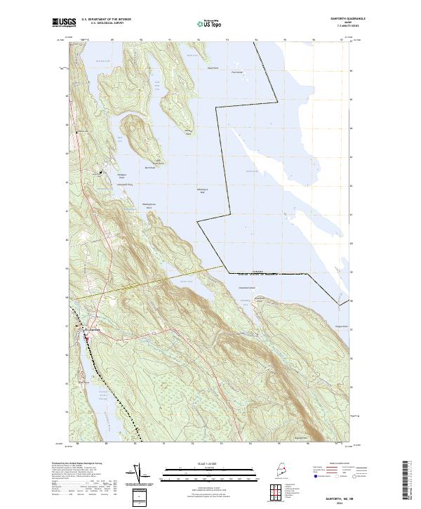Danforth topographic map thumbnail