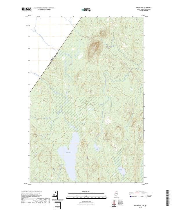 Depot Lake topographic map thumbnail
