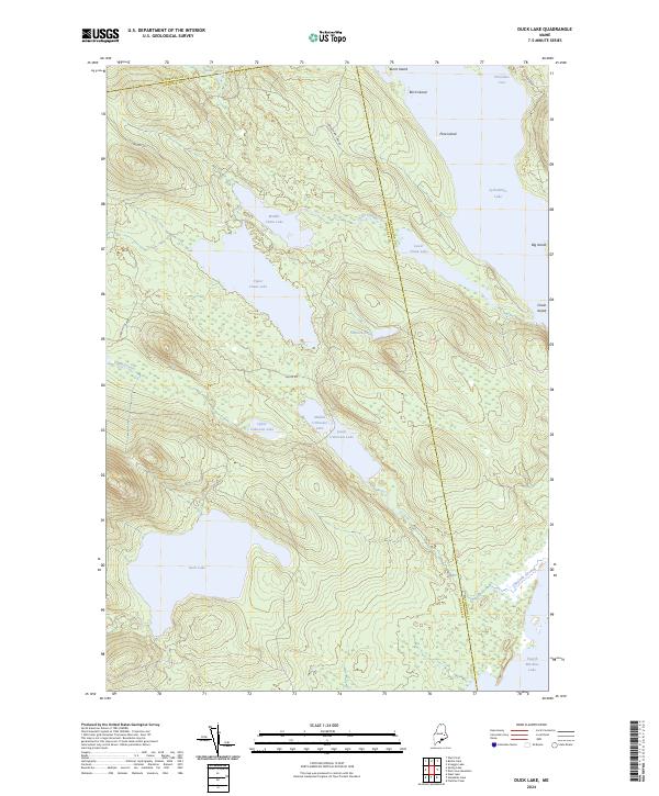 Duck Lake topographic map thumbnail