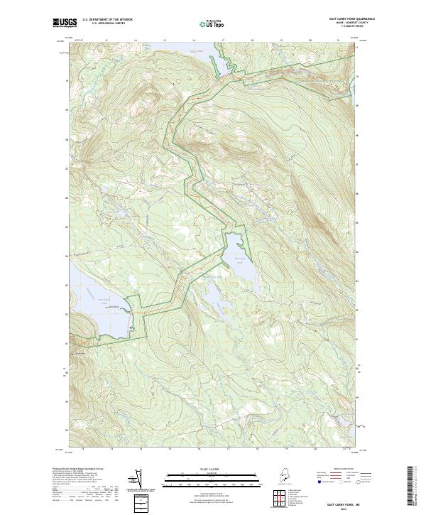 East Carry Pond topographic map thumbnail