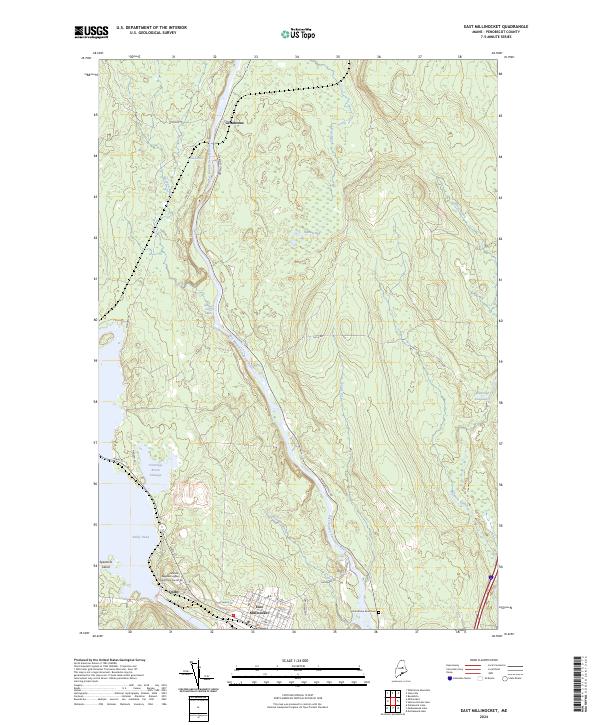 East Millinocket topographic map thumbnail