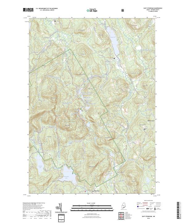 East Stoneham topographic map thumbnail