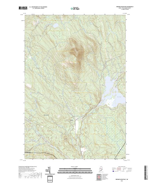 Ebeemee Mountain topographic map thumbnail