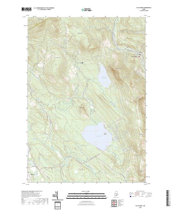 Ellis Pond topographic map thumbnail