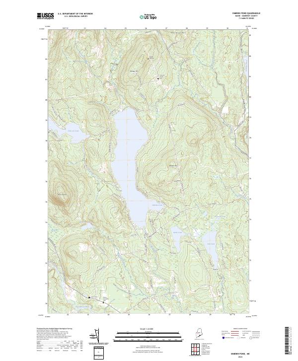 Embden Pond topographic map thumbnail