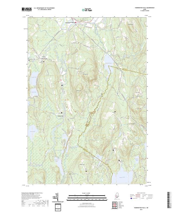 Farmington Falls topographic map thumbnail