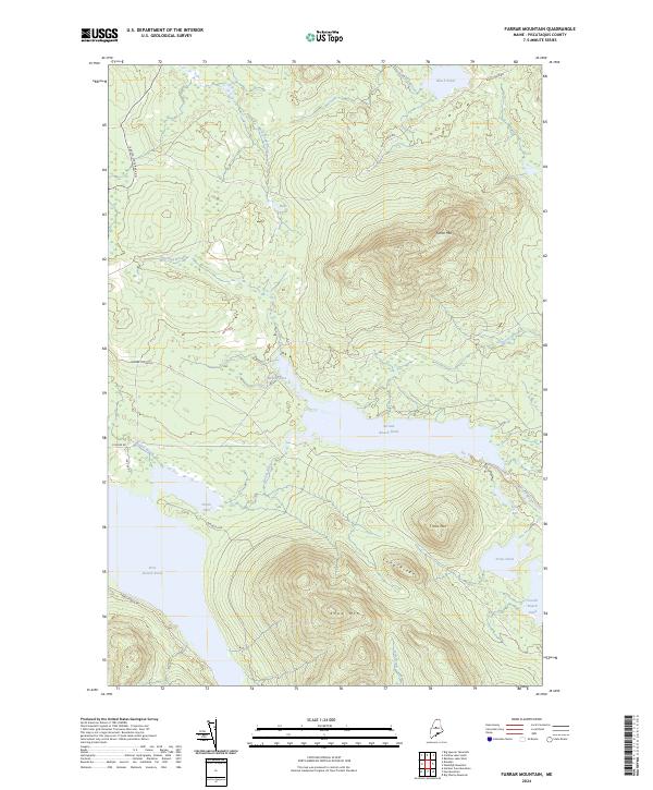Farrar Mountain topographic map thumbnail
