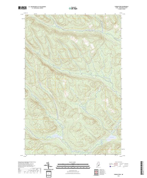 Farrar Pond topographic map thumbnail