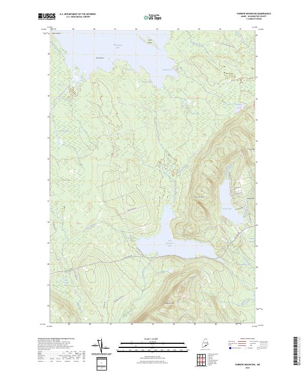 Farrow Mountain topographic map thumbnail
