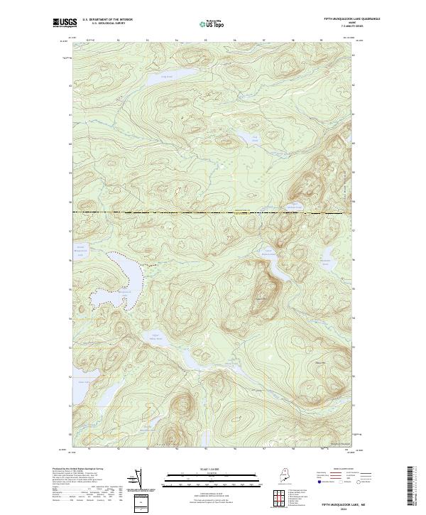 Fifth Musquacook Lake topographic map thumbnail