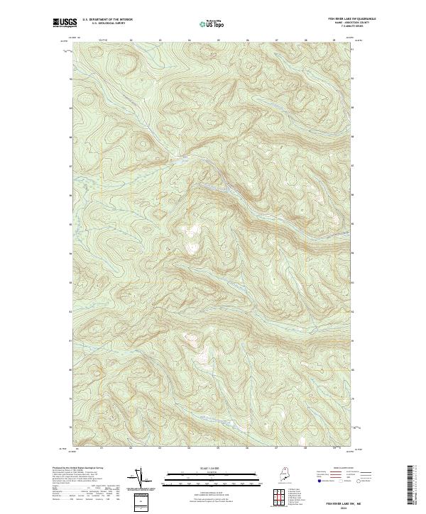 Fish River Lake SW topographic map thumbnail