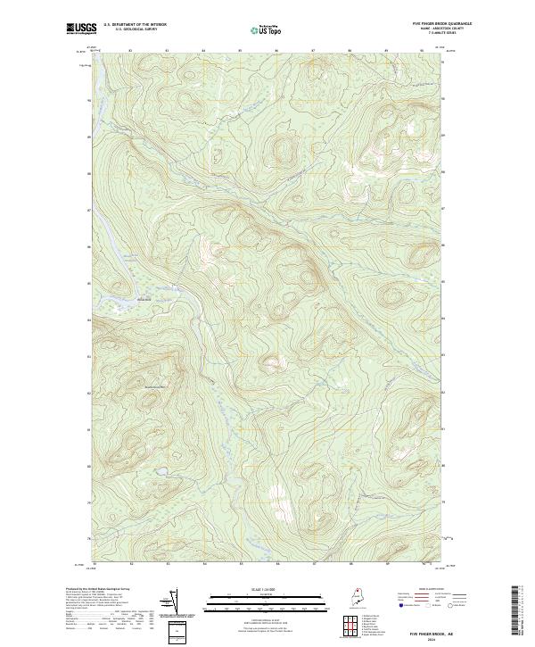 Five Finger Brook topographic map thumbnail
