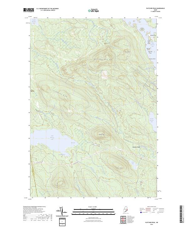 Fletcher Peak topographic map thumbnail