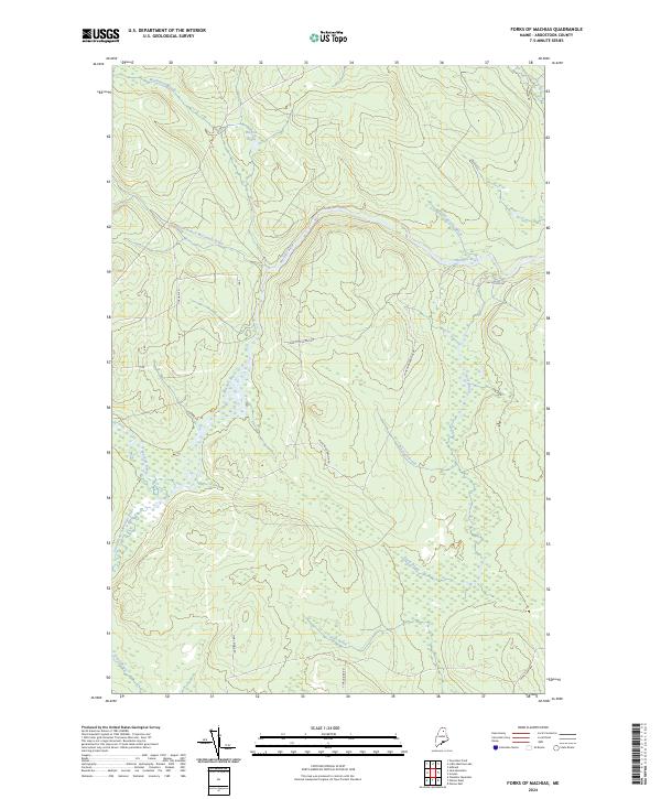 Forks of Machias topographic map thumbnail
