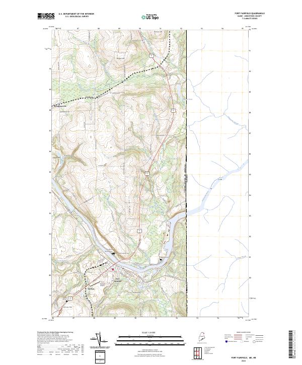 Fort Fairfield topographic map thumbnail