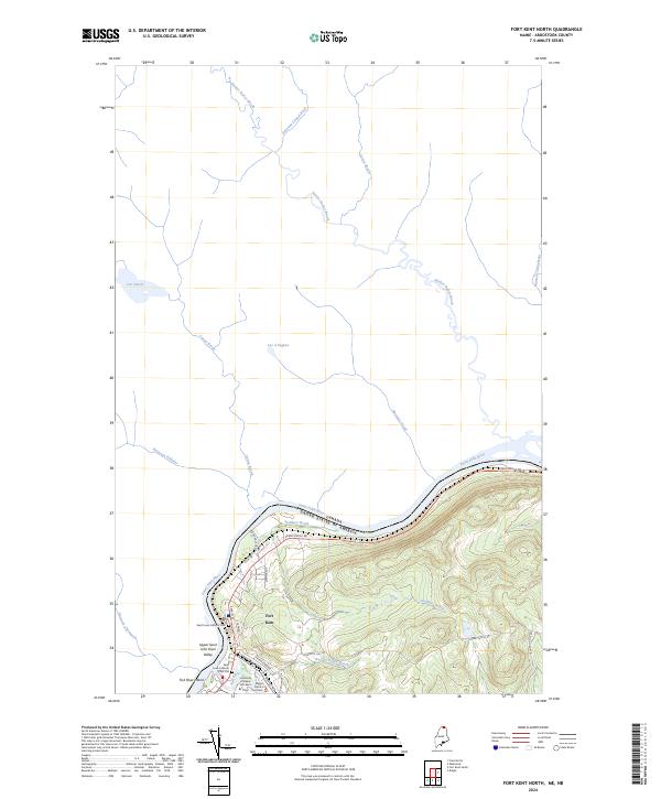 Fort Kent North topographic map thumbnail