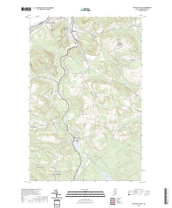 Fort Kent South topographic map thumbnail