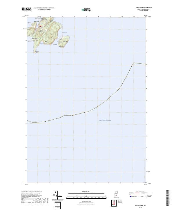Frenchboro topographic map thumbnail