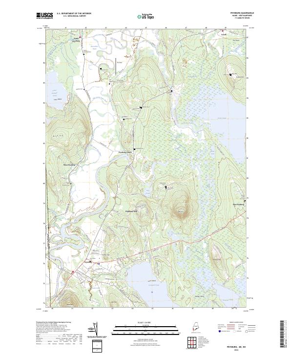 Fryeburg topographic map thumbnail