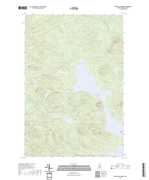 Grand Lake Seboeis topographic map thumbnail