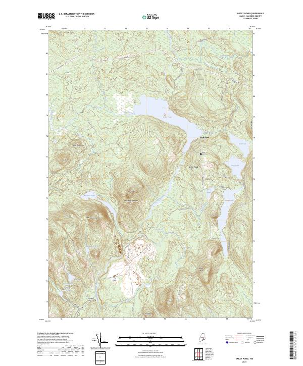 Great Pond topographic map thumbnail