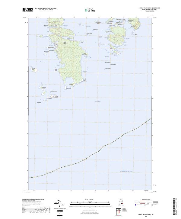 Great Wass Island topographic map thumbnail