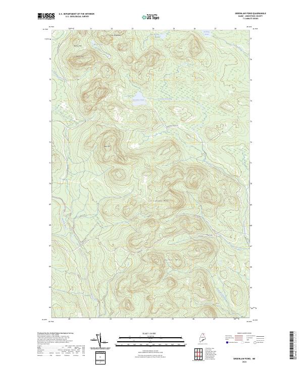 Greenlaw Pond topographic map thumbnail