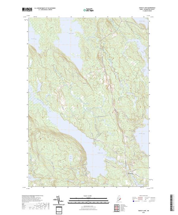 Hadley Lake topographic map thumbnail