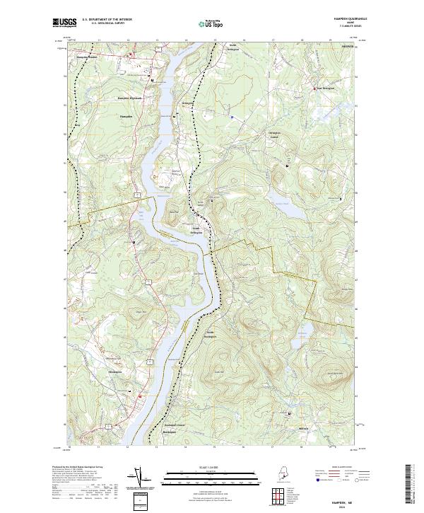 Hampden topographic map thumbnail