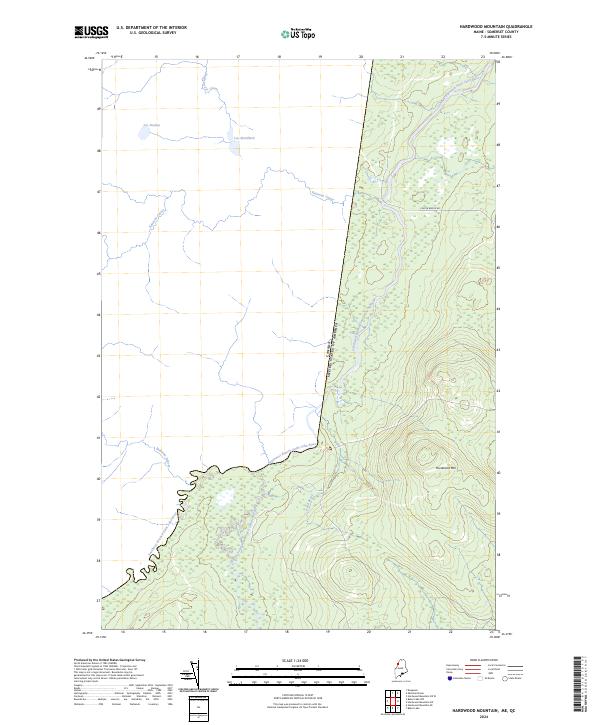 Hardwood Mountain topographic map thumbnail