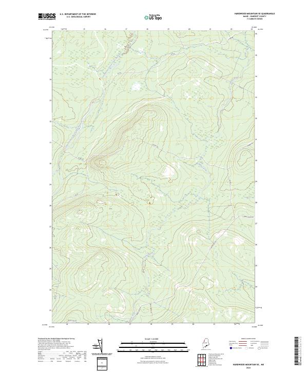 Hardwood Mountain SE topographic map thumbnail