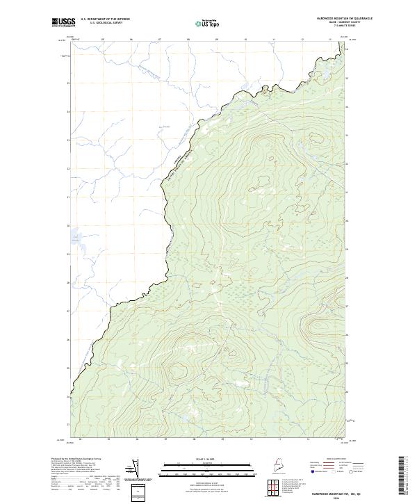 Hardwood Mountain SW topographic map thumbnail