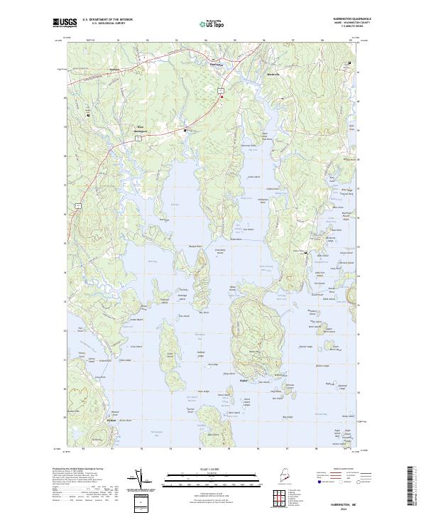 Harrington topographic map thumbnail