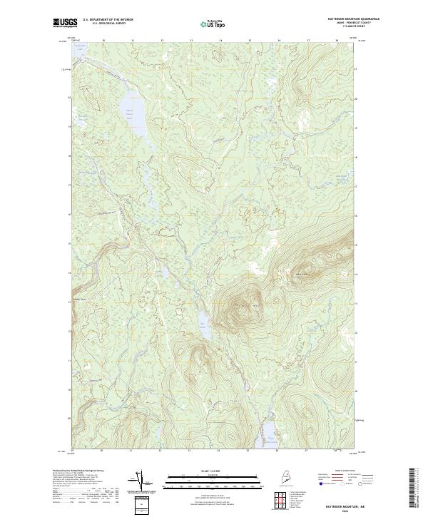 Hay Brook Mountain topographic map thumbnail