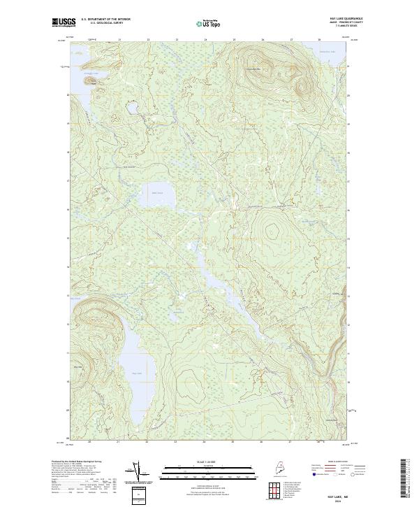 Hay Lake topographic map thumbnail