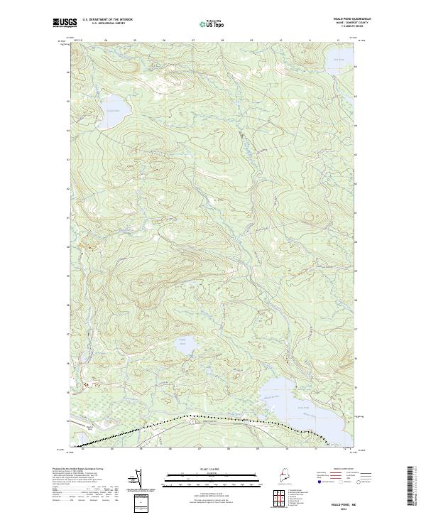Heald Pond topographic map thumbnail